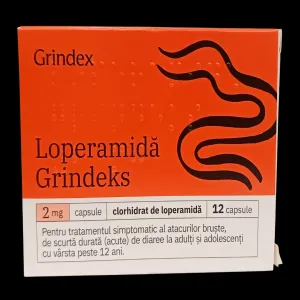 Loperamida Grindeks 2mg, 12 capsule, Grindeks  