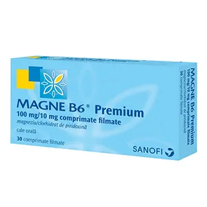 Magne B6 Premium 100mg/10mg, 30 comprimate filmate, Sanofi Romania