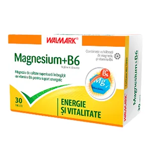 Magneziu + Vitamina B6, 30 tablete, Walmark Romania