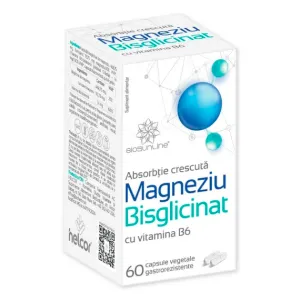 Magneziu Bisglicinat, 60 capsule vegetale gastrorezistente, Ac Helcor Pharma  