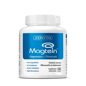 Magneziu L-Threonate Magtein pentru creier si sistem nervos, 90 Capsule, Zenyth