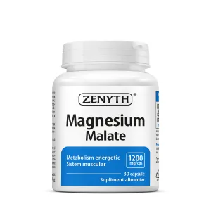 Magneziu Malat pentru energie si muschi, 30 Capsule, Zenyth