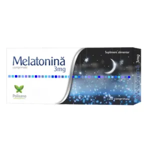 Melatonina 3 mg, 20 comprimate, Polisano Pharmaceuticals