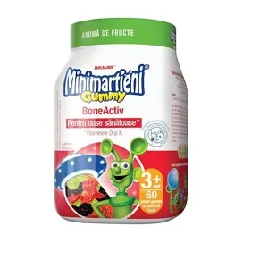 Minimartieni Gummy BoneActive, 60 jeleuri, Walmark Romania
