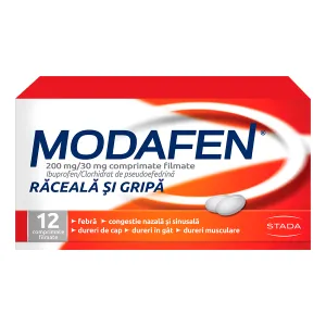 Modafen 200 mg/30 mg, 12 comprimate filmate, Sanofi