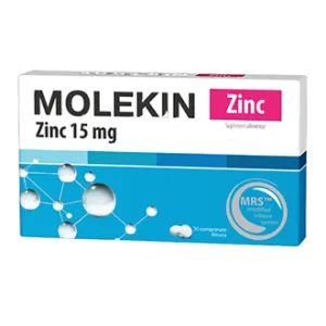 Molekin Zinc 15mg, 30 comprimate, Natur Produkt Zdrovit