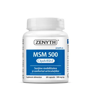 MSM 500 mg pentru articulatii, 60 Capsule, Zenyth