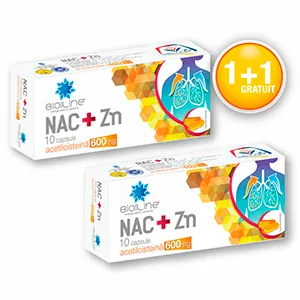 NAC plus Zinc 600 mg, 10 capsule, 1+1 CADOU, AC Helcor Pharma