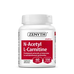 N-Acetyl L-Carnitina pentru energie si creier, 60 Capsule, Zenyth