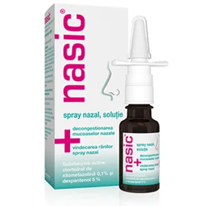 Nasic 1mg/ml+50mg/ml spray nazal solutie 1 flacon, 10 ml, MCM