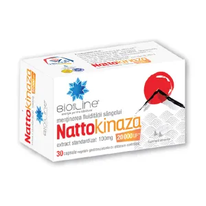 Nattokinaza 100 mg, 30 capsule vegetale gastrorezistente, AC Helcor Pharma