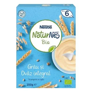 Naturnes cereale bio grau si ovaz integral, de la 6 luni, Nestle