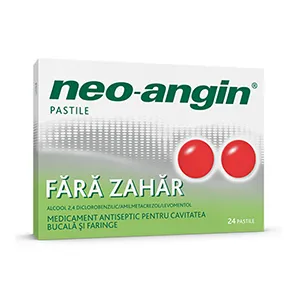 Neo-Angin fara zahar, 24 pastile, MCM