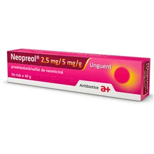 Neopreol 2,5mg/5mg/g unguent, 40 grame, Antibiotice SA