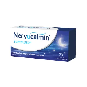 Nervocalmin somn usor+Valeriana, 20 capsule moi , Biofarm