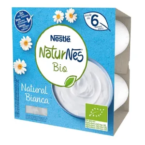 Nestle Naturnes Bio Natural gustare pe baza de lapte  4 X 90G, de la 6 Luni
