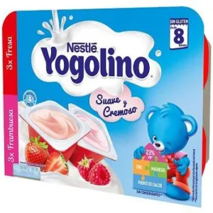 Nestle Yogolino gustare cu lapte  creamy duo capsuna si zmeura, 6 X 60G, de la 8 luni