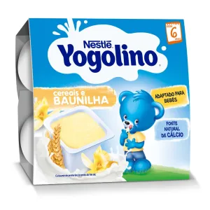 Nestle Yogolino gustare cu lapte cu gust de vaniliei,4 X 100G, de la 6 luni