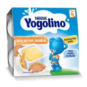 Nestle Yogolino gustare cu lapte si biscuiti, 4 X 100G, de la 6 luni
