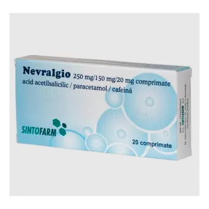 Nevralgio 250 mg/150 mg/20 mg, 20 comprimate, Sintofarm