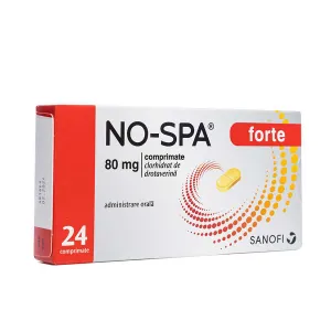 No-Spa forte 80 mg, 24 comprimate, Sanofi