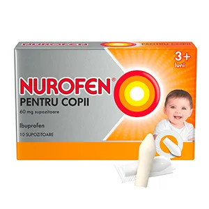 Nurofen copii 60mg, 10 supozitoare, Reckitt Benckiser Healthcare