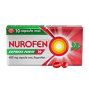 Nurofen Express forte 400mg, 10 caspule moi, Reckitt Benckiser Healthcare