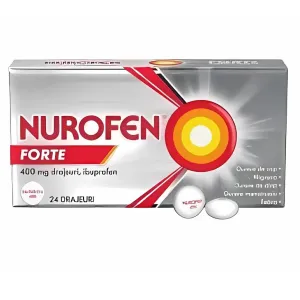 Nurofen Forte 400mg, 24 drajeuri, Reckitt Benckiser