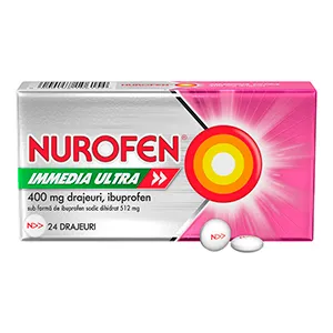 Nurofen Immedia Ultra 400mg, 24 drajeuri, Reckitt Benckiser Healthcare
