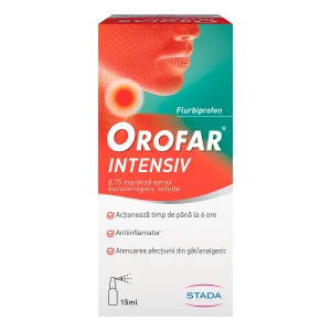 Orofar Intensiv 8.75mg/dz spray bucofaringian, solutie 15 ml, Stada Hemofarm