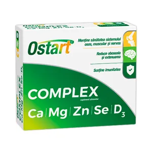 Ostart Complex Ca+Mg+Zn+Se+D3, 20 comprimate filmate, Fiterman Pharma
