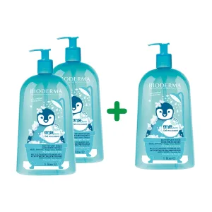 2 + CADOU  - Pachet 2 cutii ABC Derm gel spumant, 1000 ml  , Bioderma Laboratoire Dermatologique