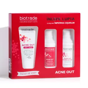 Pachet Acne Out Hydro Active, 60 ml + Acne out Lotiune activa, 60 ml + Acne Out Oxy Wash, 50 ml CADOU, Biotrade