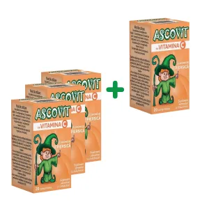 Pachet Ascovit piersici, 20 comprimate, Omega Pharma