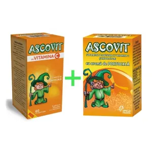 Pachet Ascovit portocale, 60 comprimate + Ascovit vitamina D, 50 comprimate