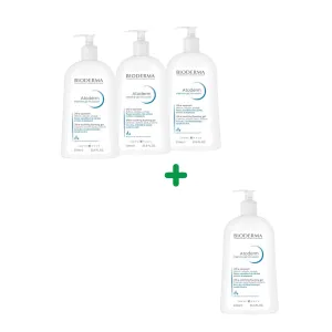 Pachet Atoderm Intensive gel spumant, 1 litru, Bioderma Laboratoire Dermatologique