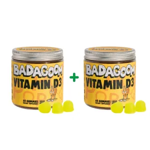 Pachet Badagoom Vitamin D3, 60 jeleuri, Badagoom