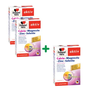 Pachet Calciu Magneziu Zinc Seleniu; 30 comprimate;  Queisser Pharma