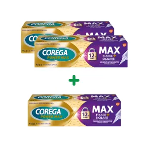 Pachet Corega Max Fixare+Sigilare cremă, 40 g, GlaxoSmithKline Consumer Healthcare