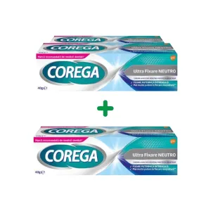 Pachet Corega Ultra Fixare Neutro crema, 40 g, GlaxoSmithKline Consumer Healthcare