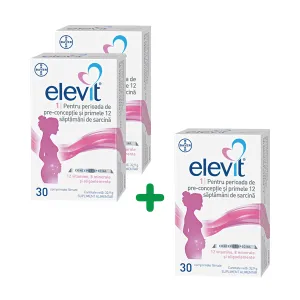 Pachet Elevit 1 Multivitamine pentru pre-conceptie si sarcina, 30 comprimate, Bayer