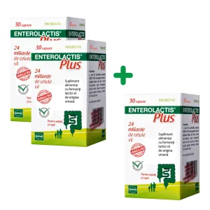 Pachet Enterolactis Plus, 30 capsule, Sofar