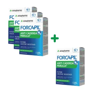 4 LA PREt DE 3 - Pachet Forcapil impotriva caderii parului, 30 comprimate, MagnaPharm Marketing & Sales Romania