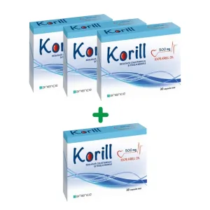 4 LA PREt DE 3 - Pachet Korill 500 mg; 30 capsule moi, Sanience