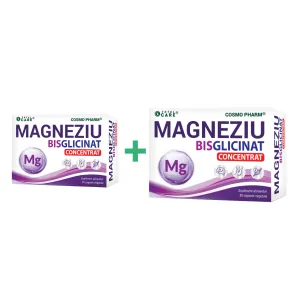 Pachet Magneziu Bisglicinat, 30 capsule vegetale, Cosmo Pharm