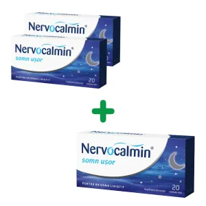 Pachet Nervocalmin somn usor + Valeriana, 20 capsule moi, Biofarm