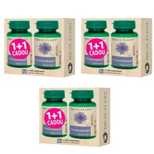 3 LA PREt DE 2 - Pachet Normocolesterol;  60 comprimate 1+1 GRATIS; Dacia Plant