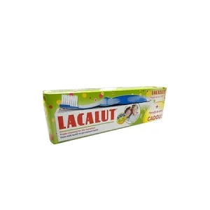 Pachet Pasta de dinti Lacalut Kids, 4-8 ani, 50 ml + Periuta de dinti Lacalut Kids, 1 bucata CADOU, Natur Produkt Zdrovit