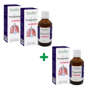 3 LA PREt DE 2 - pachet Polygemma nr. 16, Plamani, 50 ml, Plantextrakt
