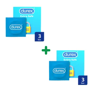 Pachet Prezervative Durex Extra safe, 3 bucati, Reckitt Benckiser Healthcare